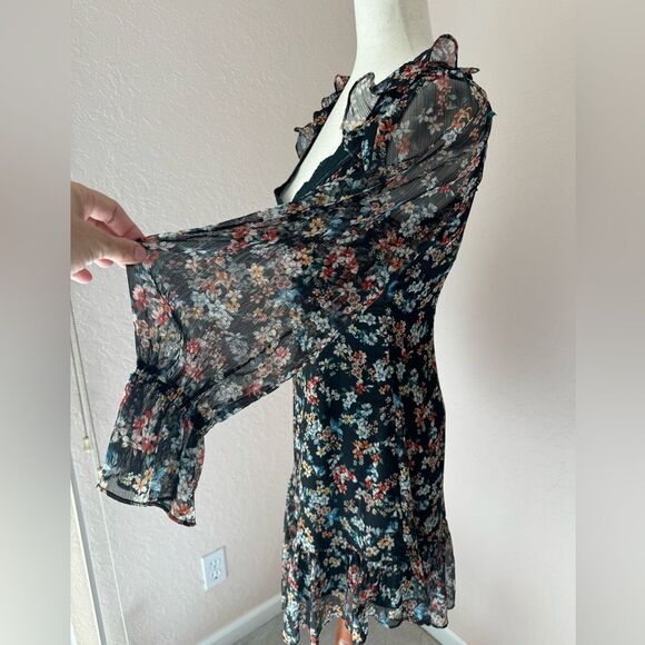 NWT Anthropologie Saison de la fleur floral dress with lace insert. 90s y2k S-M - Picture 13 of 16